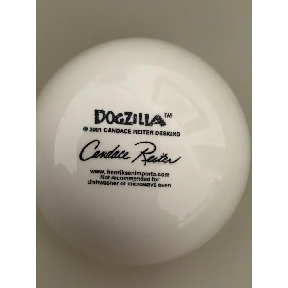 2001 Dogzilla dog bowl by candice reiter